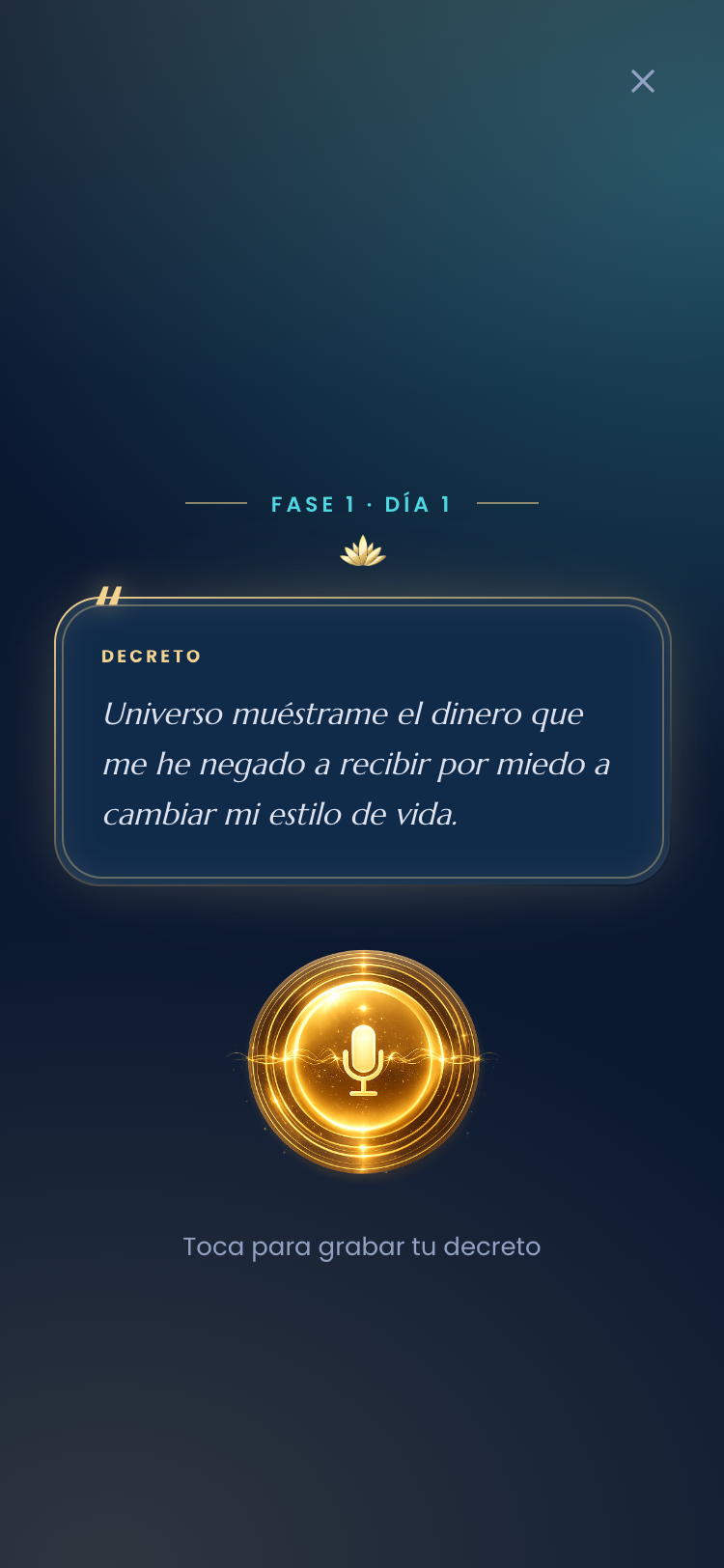 Grabas el Comando del día con tu voz