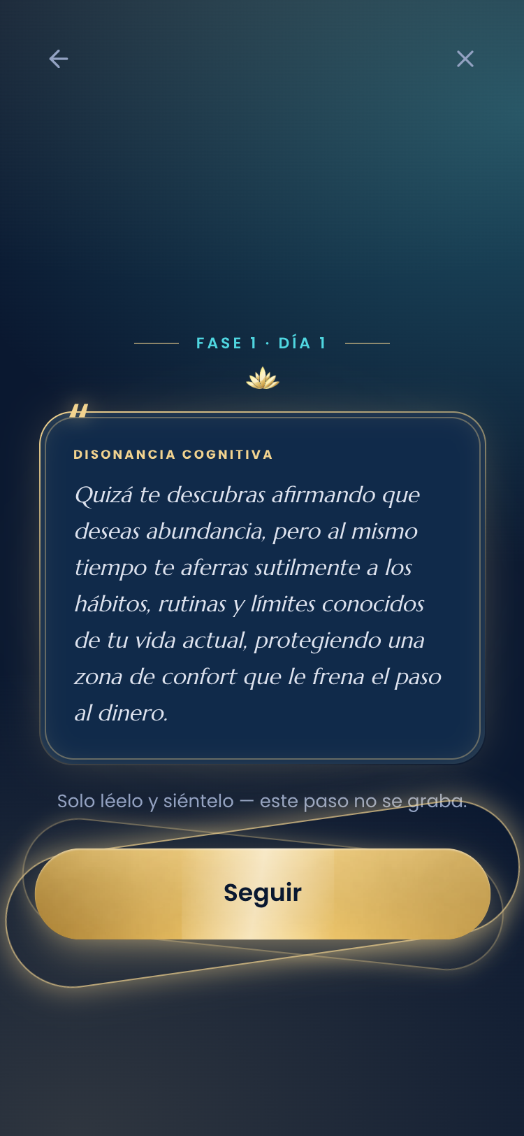 Lees tu Disonancia — este paso no se graba