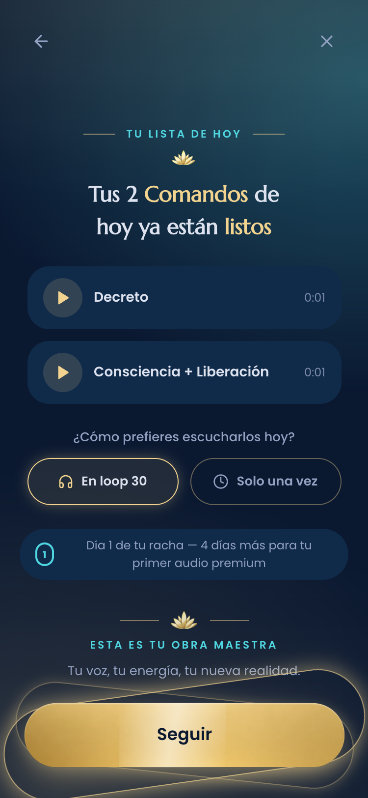 Tu lista de audios del día, lista para escuchar